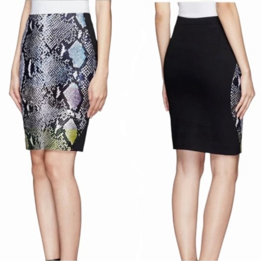 Diane Von Furstenburg Mae Mikado Snake Print Skirt
